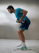 Spodenki męskie - 4F Spodenki treningowe szybkoschnące męskie - turkusowe XXL - miniaturka - grafika 1