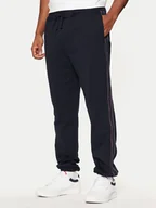 Spodnie sportowe męskie - Tommy Hilfiger Spodnie dresowe MW0MW37477 Granatowy Regular Fit - miniaturka - grafika 1