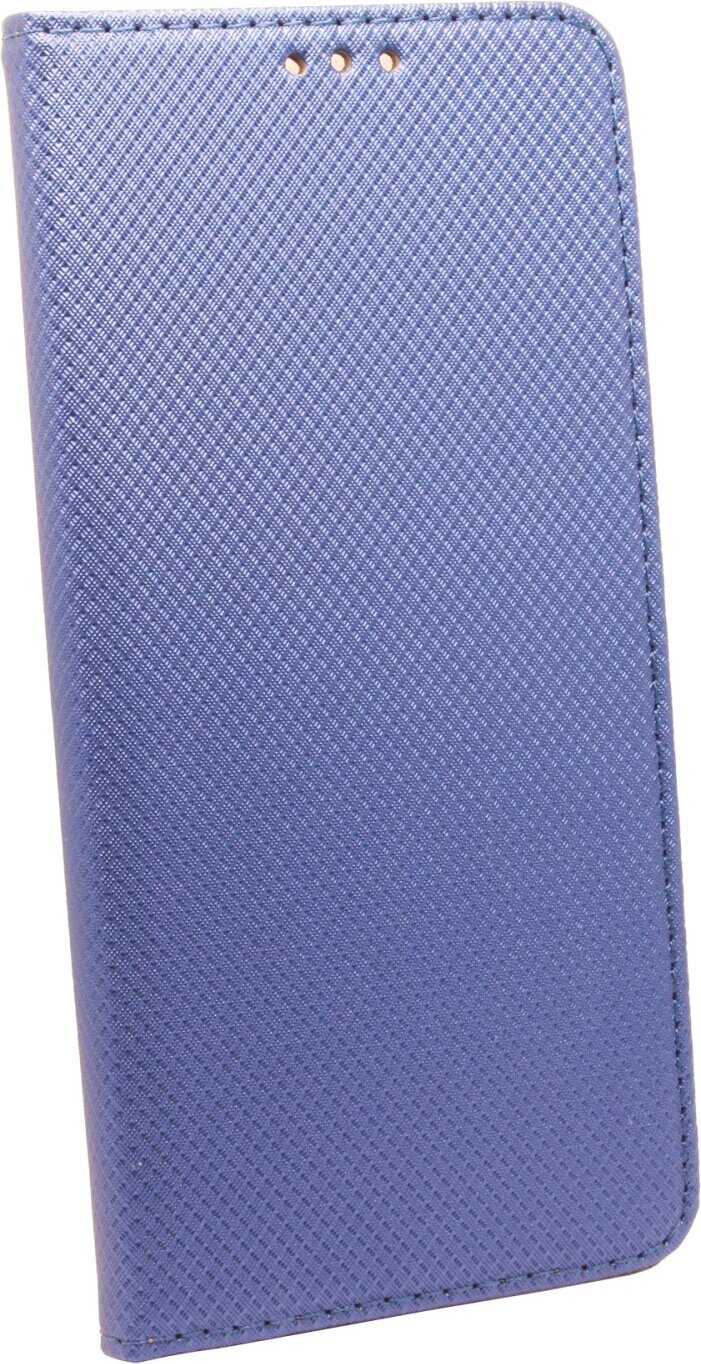 Eleganckie etui na książki Smart Magnet kompatybilne z MOTOROLA MOTO E30 skórzana okładka w stylu portfela w kolorze niebieskim