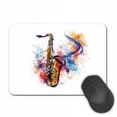 Podkładki pod mysz - PODKŁADKA POD MYSZ myszkę Z SAKSOFONEM saksofon prezent dla muzyka - miniaturka - grafika 1