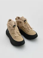 Buty dla dziewczynek - Reserved - Buty trekkingowe z ociepleniem - beżowy - miniaturka - grafika 1