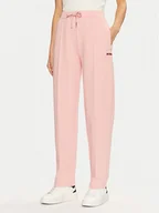 Spodnie sportowe damskie - Guess Spodnie materiałowe V5RB01 KCLD1 Różowy Regular Fit - miniaturka - grafika 1