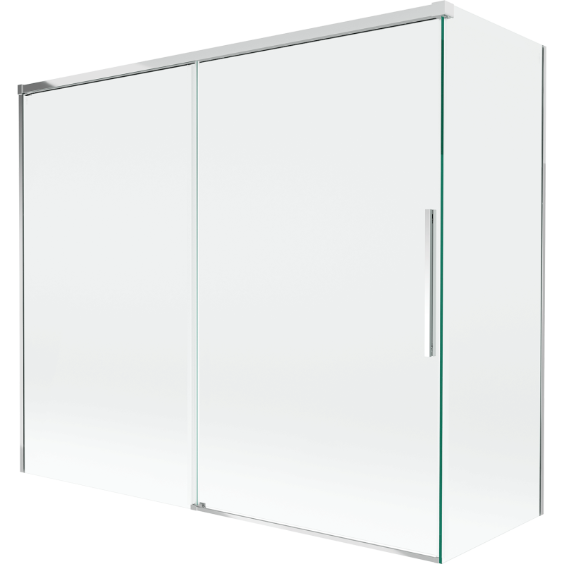 Mexen Rox parawan nawannowy 2-skrzydłowy rozsuwany 180 + 90 x 150 cm, transparent, chrom - 8C9-180-090-01-00