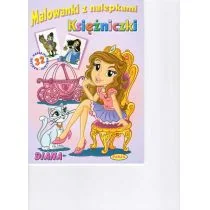 Pasja praca zbiorowa Malowanki z nalepkami. Księżniczki. Diana - Kolorowanki, wyklejanki - miniaturka - grafika 2