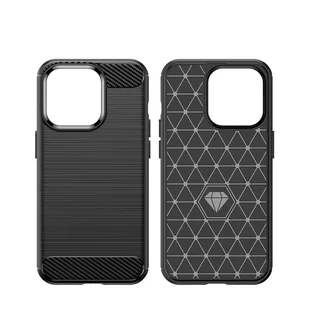 Carbon Case etui iPhone 14 Pro elastyczny żelowy pokrowiec na tył plecki czarny - Etui i futerały do telefonów - miniaturka - grafika 14