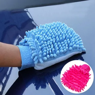 Akcesoria do mycia samochodu - Rękawica z mikrofibry do mycia samochodu - ciemnoróżowa - grafika 1