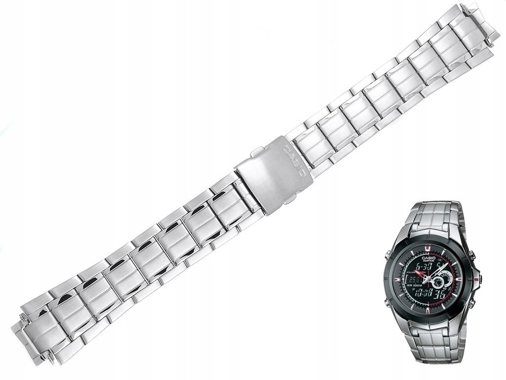 Bransoleta Casio Edifice EFA-119 EFA-119D stalowa oryginał plus maskownice