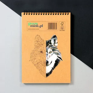 greenmink.pl Szkicownik na spirali Wilk SZ06 - Szkolne artykuły papiernicze - miniaturka - grafika 1