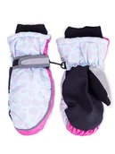 Rękawiczki dla dzieci - Rękawiczki Narciarskie Dziewczęce Jednopalczaste Pastelowa Panterka 16 Cm - miniaturka - grafika 1