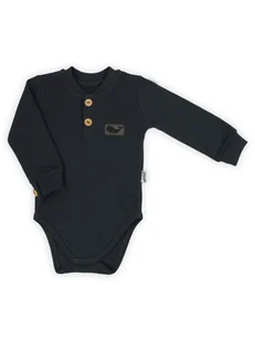 Chłopięce body polo z długim rękawem Nicol,r.68 - Body dla niemowląt - miniaturka - grafika 1