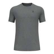Koszulki sportowe męskie - Męska koszulka termoaktywna Odlo Natural Merino 160 Base Layer Top steel grey melange - M - miniaturka - grafika 1