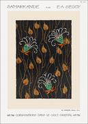 Plakaty - Art Deco Flower pattern pochoir print in oriental style, E. A. Séguy -  plakat Wymiar do wyboru: 50x70 cm - miniaturka - grafika 1