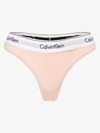 Majtki damskie - Calvin Klein Stringi Kobiety Bawełna różowy jednolity, S - miniaturka - grafika 1