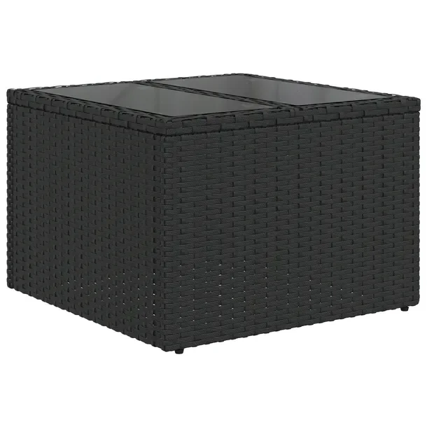 Zestaw Sofa Ogrodowa 8-Elementowy Czarno-Biała