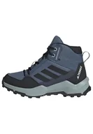Buty dla dziewczynek - adidas Uniseks - dzieci TERREX AX4R MID RAIN.RDY HIKING SHOES, wonder steel/core black/magic grey, 35 1/2 EU - miniaturka - grafika 1