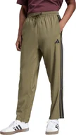 Spodnie sportowe męskie - Adidas Spodnie męskie adidas Essentials 3-Stripes Stanford Open Hem oliwkowe JE6401 L - miniaturka - grafika 1