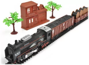 KIK, Realistyczna kolejka, Rail King - parowóz + 3 wagony - Kolejki i akcesoria - miniaturka - grafika 1