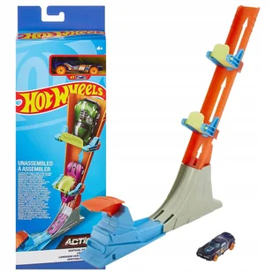 HOT WHEELS ZESTAW WYZWANIE PIONOWY RAJD + AUTKO STUNT TRACKS HDR82 - Samochody i pojazdy dla dzieci - miniaturka - grafika 1