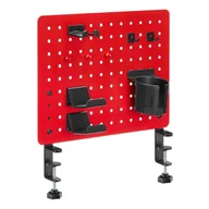 Akcesoria do słuchawek - Powerton Pegboard zacisk do montażu pod biurkiem, czerwony, do gry - miniaturka - grafika 1