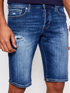 Spodenki męskie - Guess Szorty jeansowe M1GD01 D4CH1 Niebieski Regular Fit - grafika 1