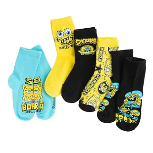 Cool Club, Skarpetki chłopięce, mix, SpongeBob, zestaw, 5 szt. - Skarpetki dla dzieci - miniaturka - grafika 1