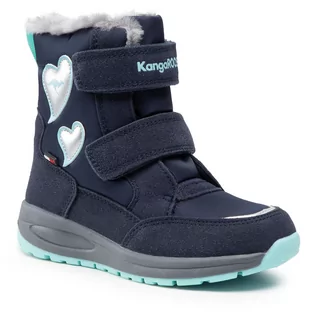 Buty dla dziewczynek - Śniegowce KANGAROOS - K-Lurve Rtx 18783 000 4310 Dk Navy/Mint - grafika 1