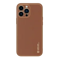 Etui i futerały do telefonów - Dux Ducis Yolo etui iPhone 14 Pro elegancki pokrowiec ze skóry ekologicznej brązowy - miniaturka - grafika 1