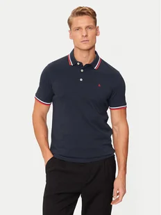 Jack&Jones Polo Paulos 12136668 Granatowy Slim Fit - Koszulki męskie - miniaturka - grafika 1