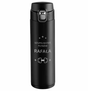 Kubek termiczny czarny z grawerem dla kulturysty sportowca - Kubki termiczne - miniaturka - grafika 1