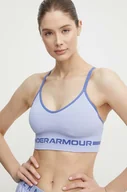 Bielizna sportowa damska - Under Armour biustonosz sportowy Seamless kolor niebieski - miniaturka - grafika 1