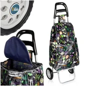 Torby i wózki na zakupy - Wózek Zakupowy Sklepowy Torba Zakupowa na Kółkach z Uchwytem na Zakupy - miniaturka - grafika 1