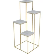 Kwietniki - Metalowy stojak na kwiaty złoty + beton C1-L65 - miniaturka - grafika 1