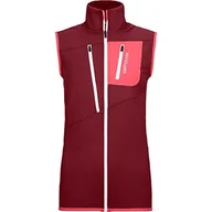 Kamizelki damskie - ORTOVOX Damska kamizelka polarowa Grid Vest W, czerwona (Dark Blood), XL - miniaturka - grafika 1
