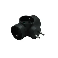 Przedłużacze i rozgałęźniki - Rozgałęźnik 3x16A+Z Czarny - miniaturka - grafika 1