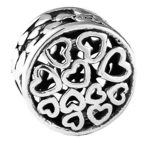 Charms,koralik ze srebra 925 serce do bransoletki modułowej moments