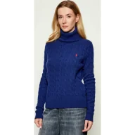 Swetry damskie - POLO RALPH LAUREN Wełniany golf | Regular Fit | z dodatkiem kaszmiru - miniaturka - grafika 1