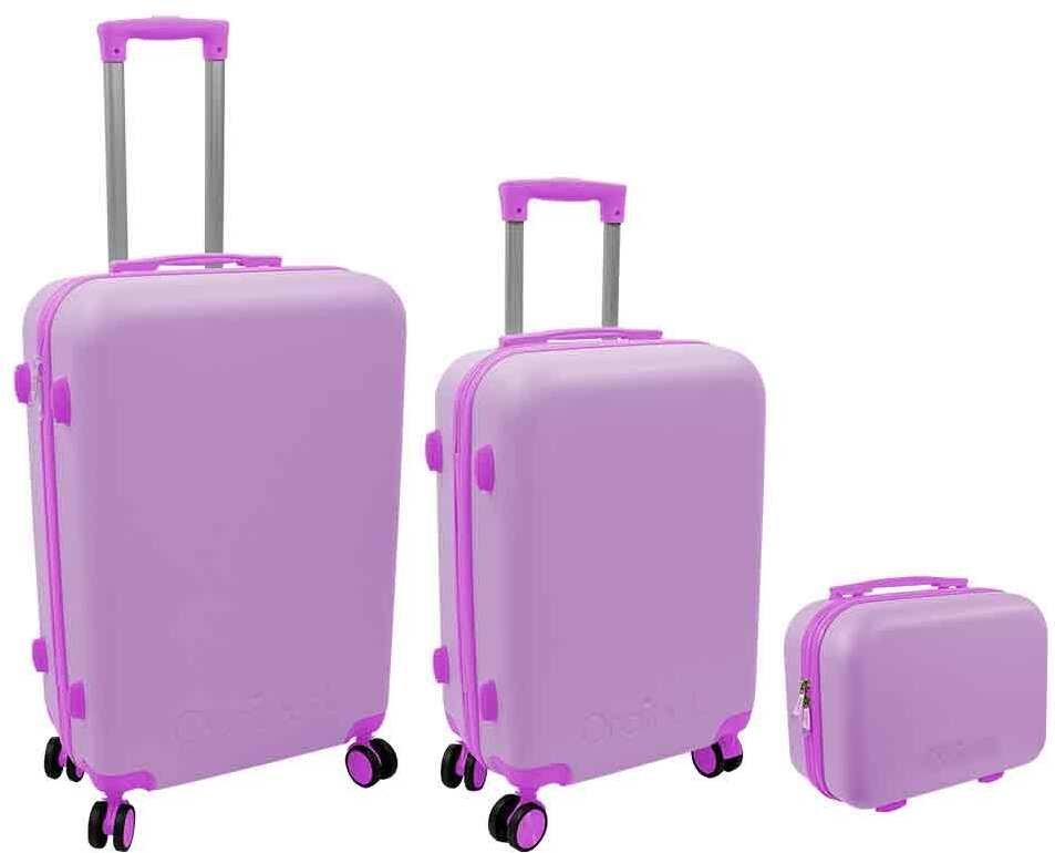 Stoneline Suitcase set 3 pcs. 60L 42x25x64cm + 43L 36x23x56cm+ 15L 24x17x33cm pink 8000303316367