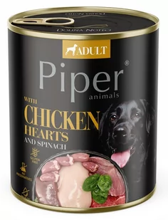 Piper Pies Serca kurczaka i szpinak puszka 800g - Mokra karma dla psów - miniaturka - grafika 1