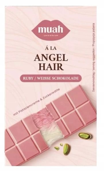 Muah A'la ANGEL HAIR czekolada RUBY z watą cukrową 160g HIT TIK-TOKA