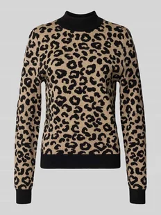 Sweter z dzianiny o kroju regular fit z mieszanki wiskozy model ‘LIBI’ - Swetry damskie - miniaturka - grafika 1