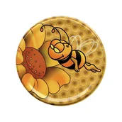 Pozostałe akcesoria kuchenne - Paczka DUŻYCH nakrętek na słoiki z miodem (50szt) - wzór ND74 - miniaturka - grafika 1