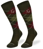 Skarpetki damskie - Podkolanówki jeździeckie SPJW, 40% wełny merino - miniaturka - grafika 1