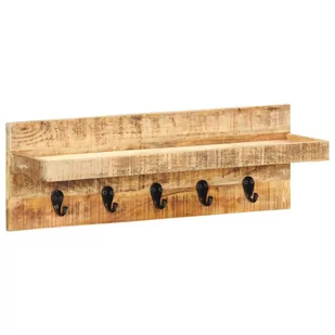 Vida Wieszak ścienny na płaszcze 60x15x20 cm lite drewno mango V-286469 - Wieszaki i stojaki - miniaturka - grafika 1