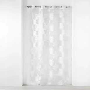 FIRANA GOTOWA NA PRZELOTKACH DO SALONU BIAŁY HAFT FIRANKA WOAL 140x240 - Firany - miniaturka - grafika 1