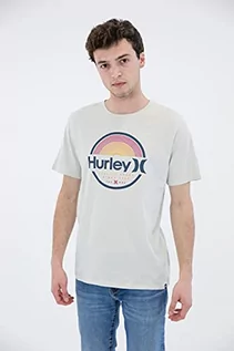 Koszulki męskie - Hurley Męski t-shirt M Arches S/S beżowy Jasna ko$212$213 M CU1167-072 - grafika 1