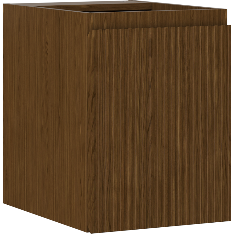 Mexen Rivel szafka łazienkowa podumywalkowa 35 cm, 1 drzwi, ryflowana, orzech - 91A21-03547-1-BF86