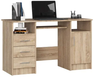 Elior Biurko komputerowe dąb sonoma N3-Z70 - Biurka - miniaturka - grafika 1