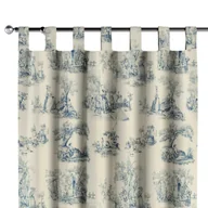 Zasłony - Zasłona na szelkach 1 szt., scenki rodzajowe w kolorze niebieskim na tle ecru, Avinon - miniaturka - grafika 1