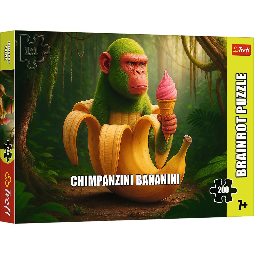 Puzzle, Trefl, BrainRots Chimpanzini Bananini, 200 el.