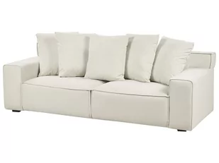 Sofa 3-osobowa welurowa złamana biel VISKAN Lumarko! - Sofy i kanapy - miniaturka - grafika 4